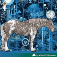 Horse Color:White Spotted Silver Black Tobiano Skewed Appaloosa