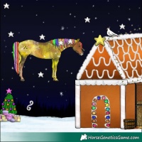 Horse Color:Painted White Spotted Chocolate Palomino Ice 