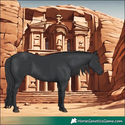 Horse Color:White Spotted Black