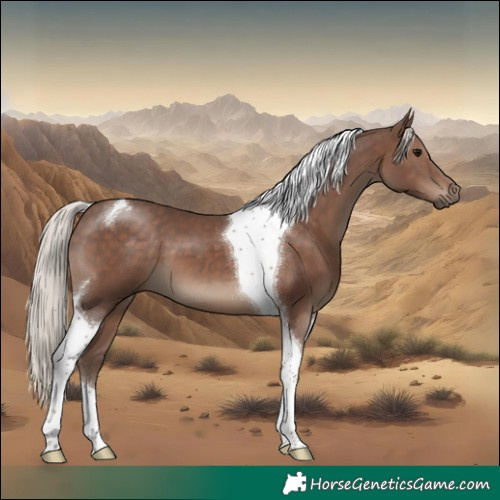 Horse Color:Silver Black Tobiano