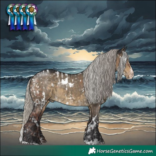 Horse Color:White Spotted Chocolate Silver Brown Dun Appaloosa  and White Spotted Silver Smoky Grullo Sabino Splash 