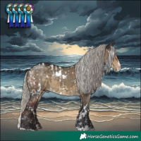 Horse Color:White Spotted Chocolate Silver Brown Dun Appaloosa and White Spotted Silver Smoky Grullo Sabino Splash
