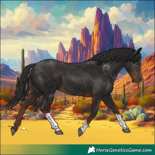 Horse Color:Liver Chestnut Tobiano 