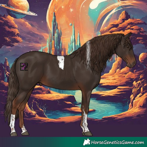 Horse Color:Liver Chestnut Tobiano 