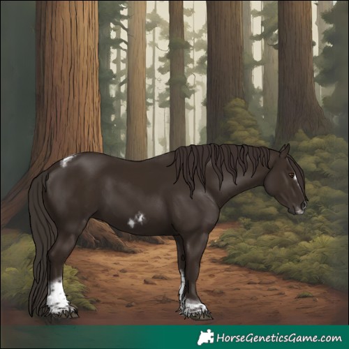 Horse Color:Liver Chestnut Tobiano Frame 