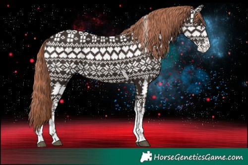 Horse Color:White Spotted Liver Chestnut Tobiano 