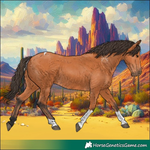 Horse Color:Bay Tobiano 