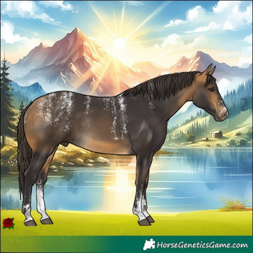 Horse Color:Powder White Buckskin Rabicano 