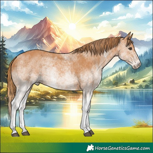 Horse Color:White Spotted Chestnut Rabicano 