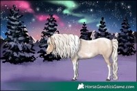 Horse Color:Silver Blue Roan Pearl Tobiano Frame
