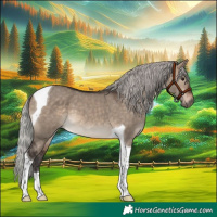 Horse Color:Silver Brown Dun Tobiano