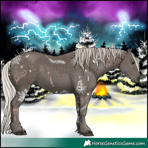 Horse Color:Silver Black 