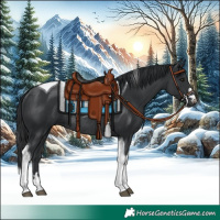 Horse Color:Black Tobiano Rabicano 