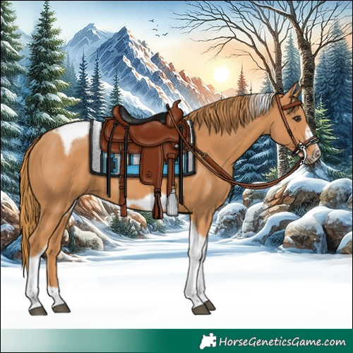 Horse Color:Chestnut Tobiano Frame