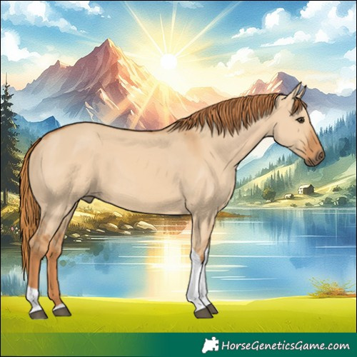 Horse Color:Red Dun Tobiano 