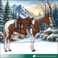Horse Color:Chestnut Splash Tobiano 