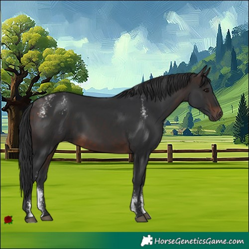 Horse Color:Powder White Brown