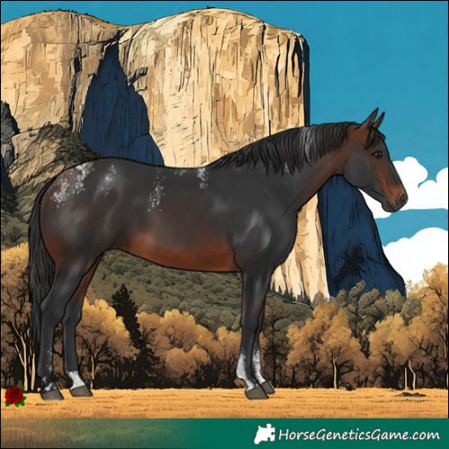 Horse Color:Powder White Brown