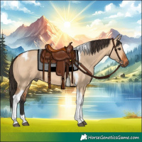 Horse Color:Bay Dun Tobiano 