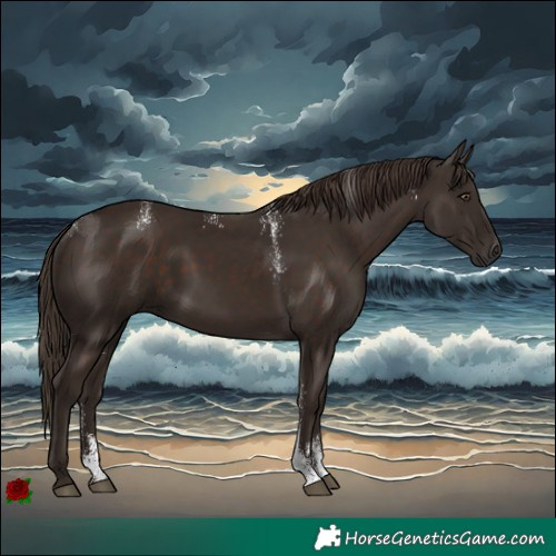 Horse Color:Powder White Liver Chestnut Rabicano