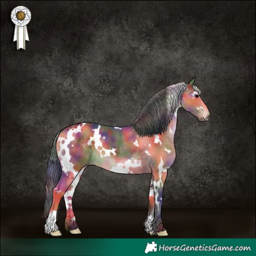 Horse Color:Platinum Nacre White Spotted Brown 