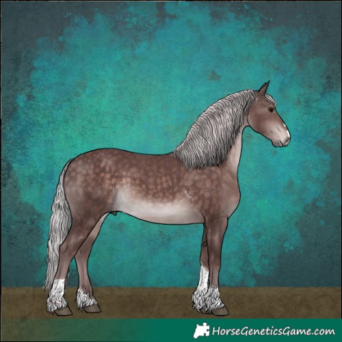 Horse Color:Platinum Chocolate Silver Brown Tobiano 