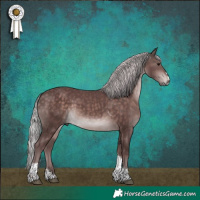 Horse Color:Platinum Chocolate Silver Brown Tobiano 