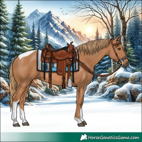 Horse Color:Chestnut Tobiano Rabicano 