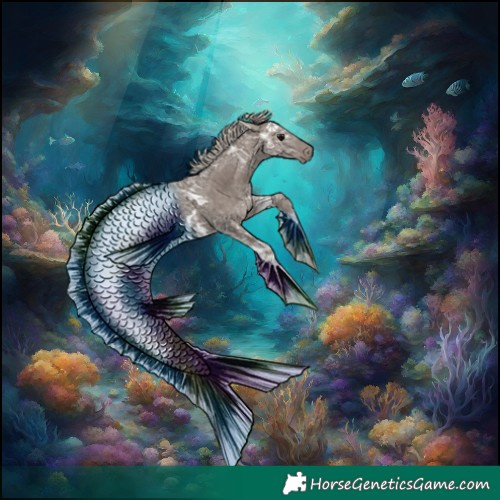 Horse Color:Silver Black Ice Tobiano