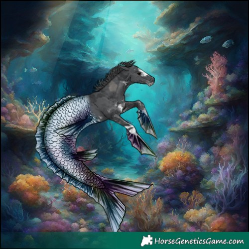 Horse Color:White Spotted Black Merle 