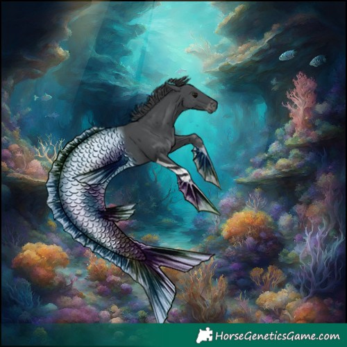 Horse Color:Black Merle Tobiano 