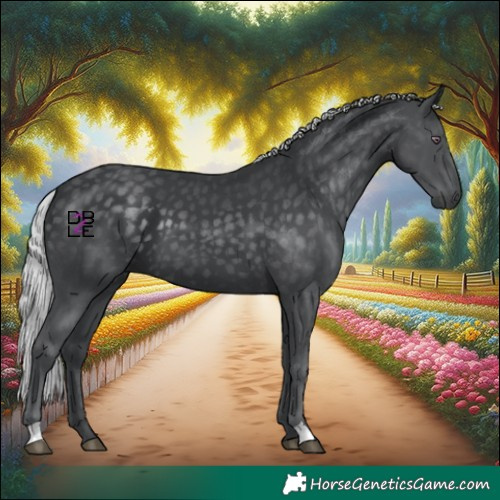 Horse Color:Silver Black Chinchilla