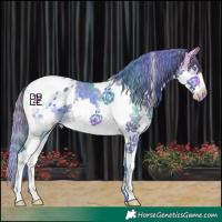 Horse Color:Nacre Watercolor Bay Sabino Splash Tobiano Appaloosa