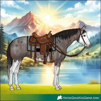 Horse Color:Gray Bay Roan Splash