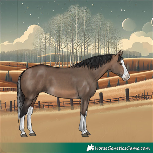 Horse Color:Brown Dun Splash 