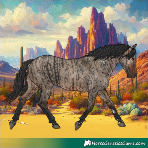 Horse Color:Brown Rabicano  and Brown Dun Rabicano 