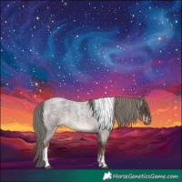Horse Color:Liver Red Roan Mushroom Tobiano 