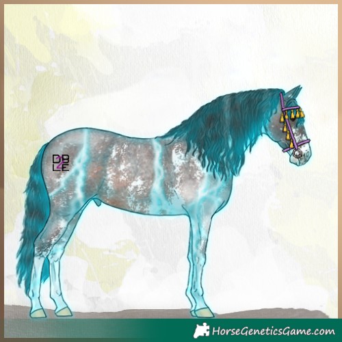 Horse Color:Thunderstruck Brown Roan Mushroom Sabino Appaloosa 