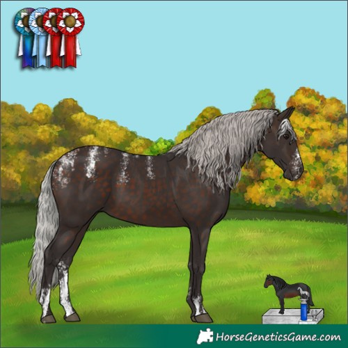 Horse Color:Powder White Silver Brown 