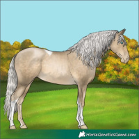 Horse Color:Silver Smoky Black Pearl Tobiano 