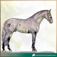 Horse Color:Watercolor Silver Brown Dun Sabino