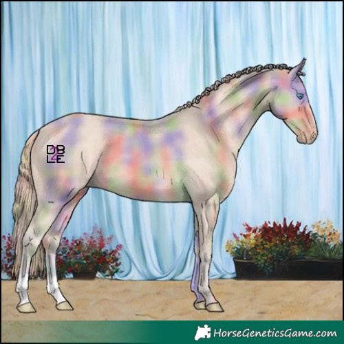 Horse Color:Nacre Perlino