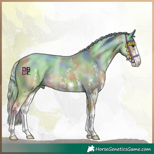 Horse Color:Nacre Palomino Sabino 