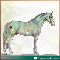 Horse Color:Nacre Palomino Sabino