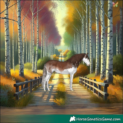 Horse Color:Liver Chestnut Splash Skewed Appaloosa 