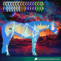 Horse Color:Thunderstruck Watercolor Smoky Blue Onyx Brindle 