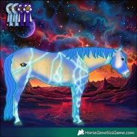 Horse Color:Thunderstruck Watercolor Smoky Blue Onyx Brindle 
