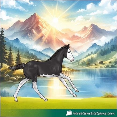 Horse Color:Smoky Black Splash Appaloosa 