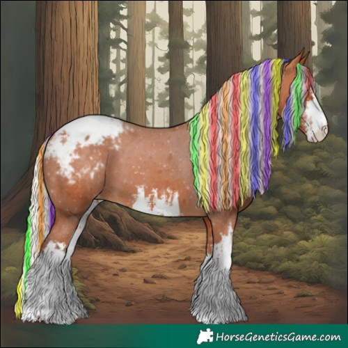 Horse Color:Painted White Spotted Silver Bay Appaloosa