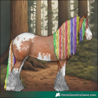 Horse Color:Painted White Spotted Silver Bay Snowcap 